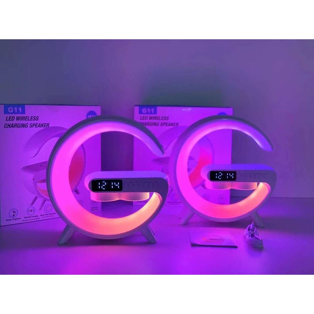 COD PROMO // MURAH // TERLARIS Speaker Bluetooth LED G11 – Jam Digital, Wireless Charging, Lampu Tid