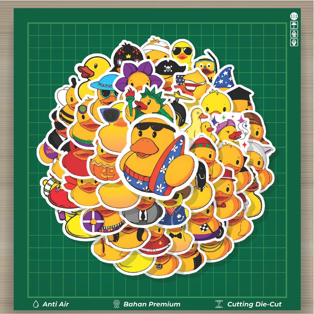 

HOT 50 PCS STIKER Stiker Funny Rubber Duck [Bebek Karet Lucu] Stiker Fashion Cars Decal Dingin Kartu Album Custom Vinyl Anti Air- Sticker Aesthetic Buku Journal Koper Casing HP Tablet Laptop Helm Motor Botol Minum