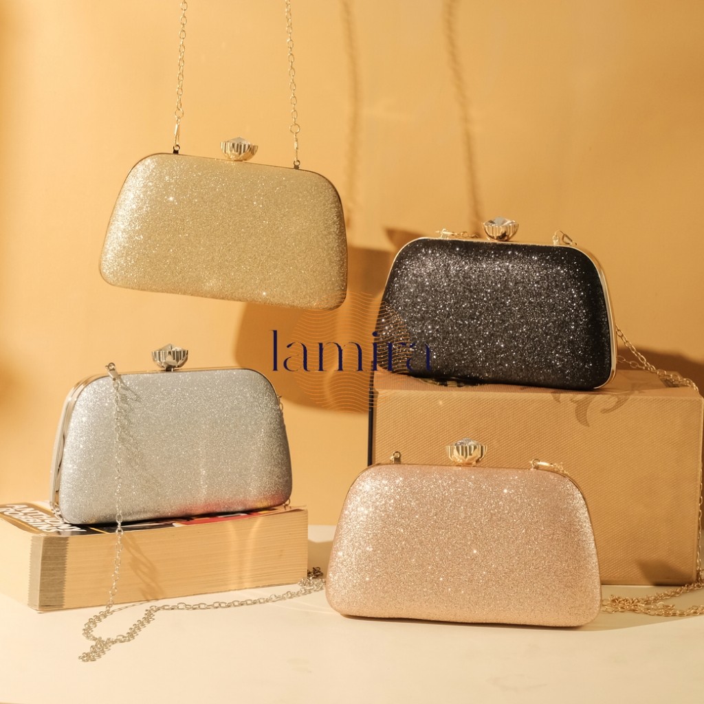 Tas Pesta Wanita 0014-3 Mewah Elegan Tas Selempang Seserahan Kondangan Impor Premium Tas Seserahan B