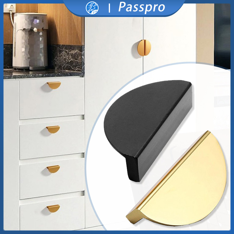 Handle Pintu Setengah Lingkaran Gold Handle Tarikan Lemari Handle Bulat Lemari Tarikan Laci Setengah