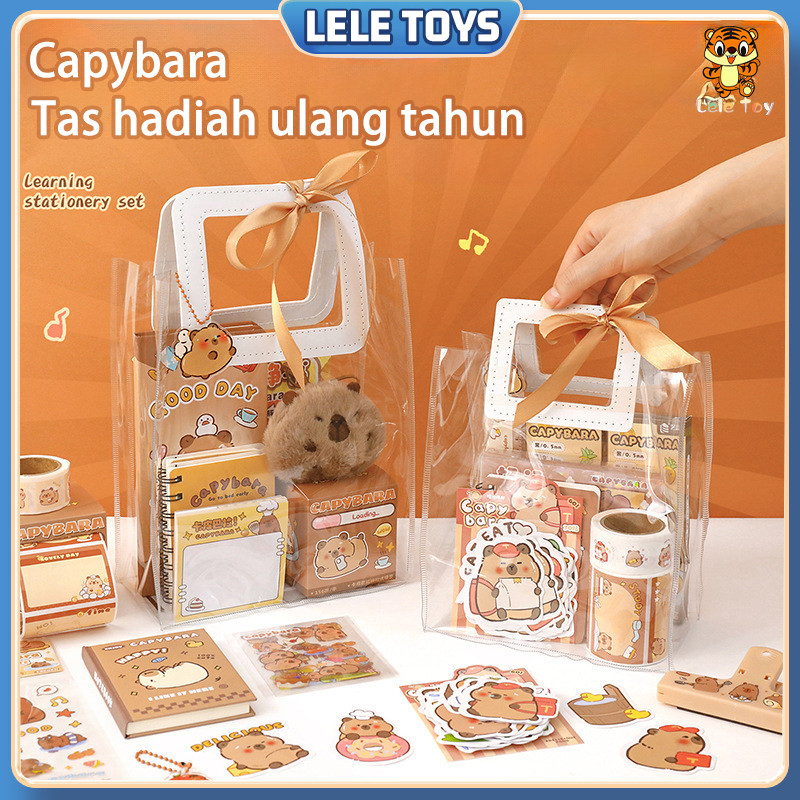 

Leletoys Paket Hadiah Alat Tulis Capybara Hadiah Alat Tulis Siswa Perlengkapan Sekolah