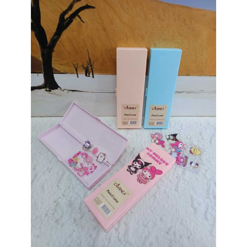 

TEMPAT PENSIL KOTAK PENCIL TEPAK bahan PLASTIK dapat BONUS STICKER SANRIO DIY