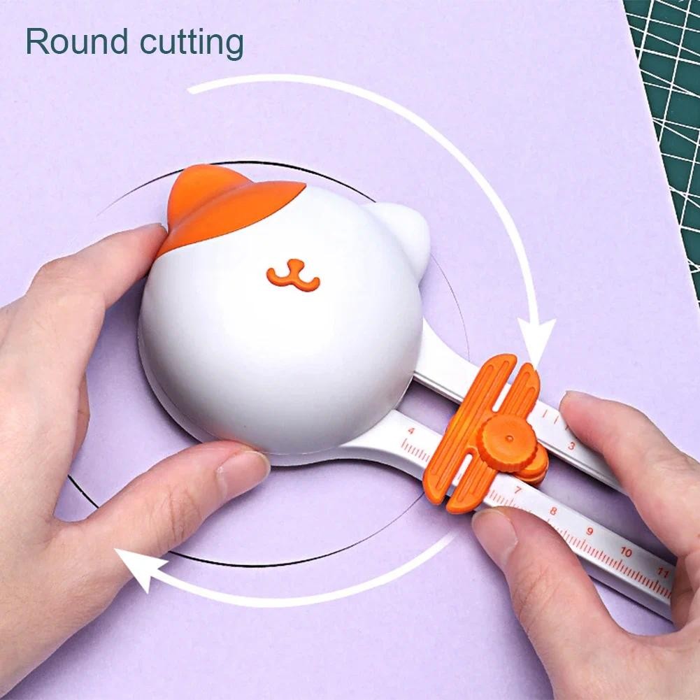 

360° Rotarys Adjustable Cutting Round Knife Multi-Purpose Circle Cutter Journal Photo Scrapbooking Paper Circular Cutting Tools