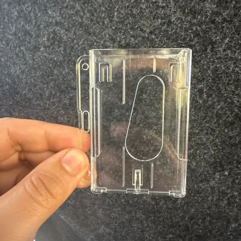 

1pcs Double Card Acrylic Plastic ID Badge Card Holder for Bank Credit Cards Protector Cardholder ID Card Cover Case