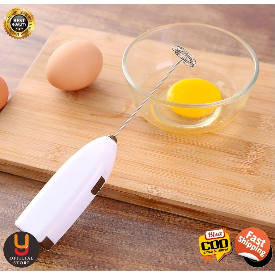 Electric Mini Hand Mixer Pengocok Serbaguna Mixer Tangan Mini Hand Frother Elektrik dengan Baterai