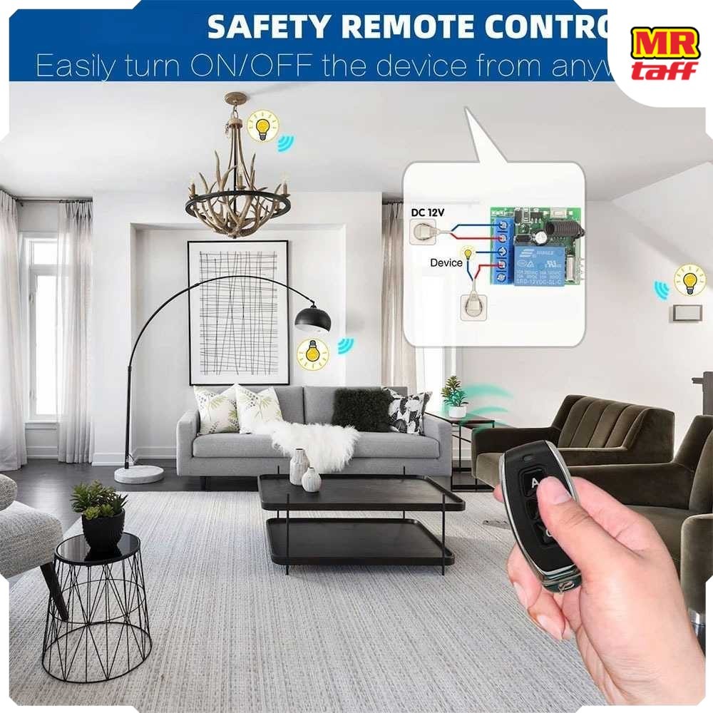 Taffware Universal Wireless Remote Relay Transmitter Receiver 433MHz - S43