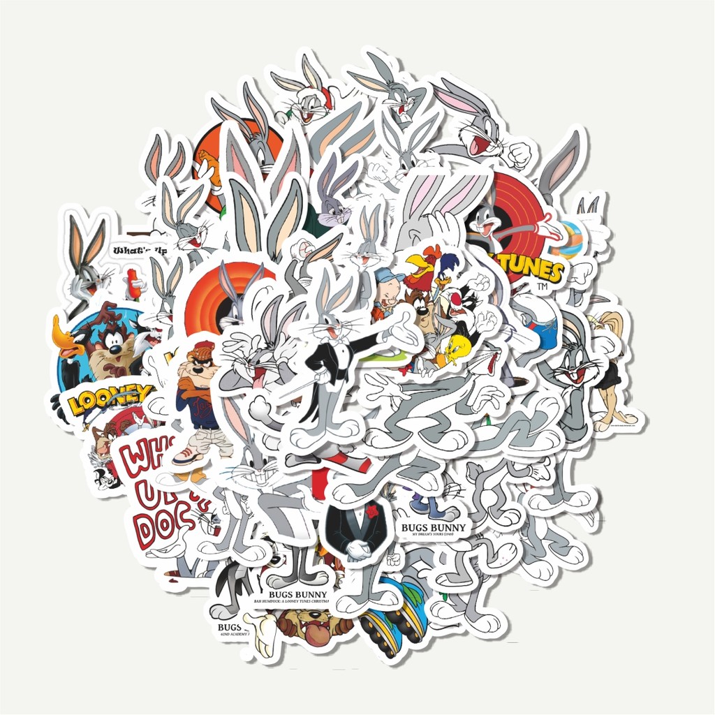 

Sticker Pack Stiker Kartun Warmer Bros Series Looney Tunes Character Bugs Bunny | Sticker TUMBLR | Stiker LAPTOP KOPER HELM