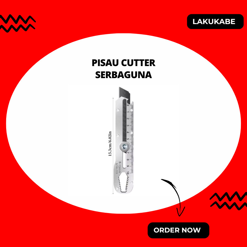 

Pisau Cutter Serbaguna 9in1 Stainless Steel – Alat Pemotong Presisi, Tajam & Multifungsi