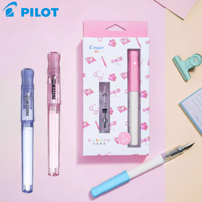 

PILOT KaKuno Smile Face Fountain Pen FKA-1SR With Con-40 Converter Writing Smooth Stationery School Supplies Office Gift Box