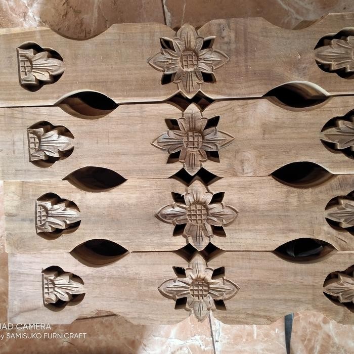 Pagar kayu jati ukir XI