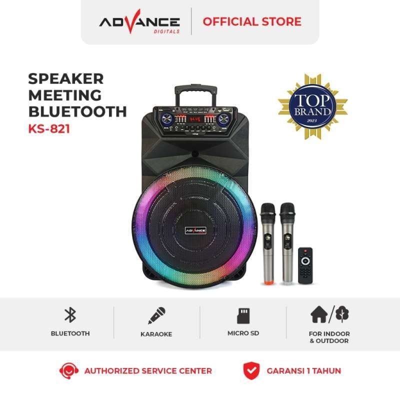 Advance K1812-D Speaker Bluetooth 2 Mic Wireless Bluetooth Garansi 12 Bulan