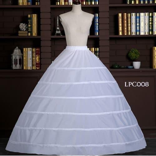 Petticoat Wedding Pengembang Dress Ball Gown 6 Ring LPC008