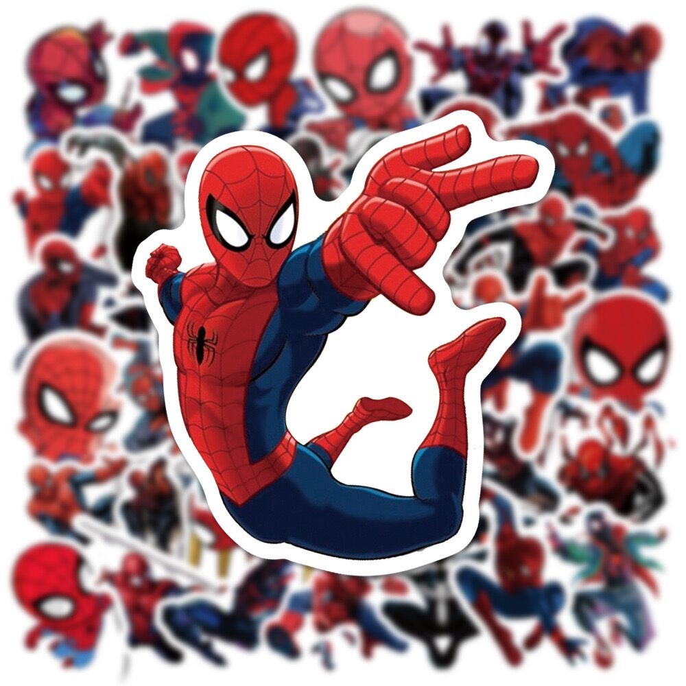 

10/50PCS Disney Super Hero Spiderman Anime Cartoon Stickers Scrapbook Laptop Luggage Skateboard Graffiti Decals Sticker Kids Toy