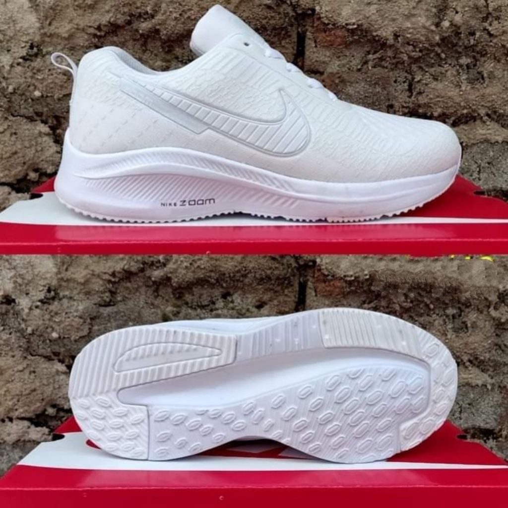 Sepatu Senam Wanita Full Putih -  Sepatu Sneakers Olahraga Cewek - Sepatu Running Wanita Outdoor