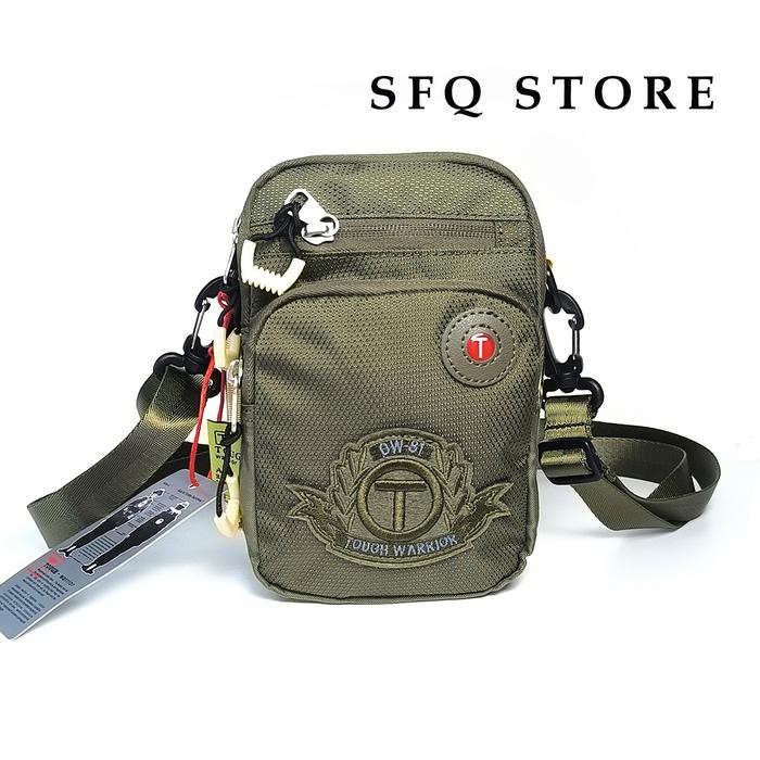 Tas Selempang Pria Tough Warrior Impor Original Tipe647 - Hijau Army