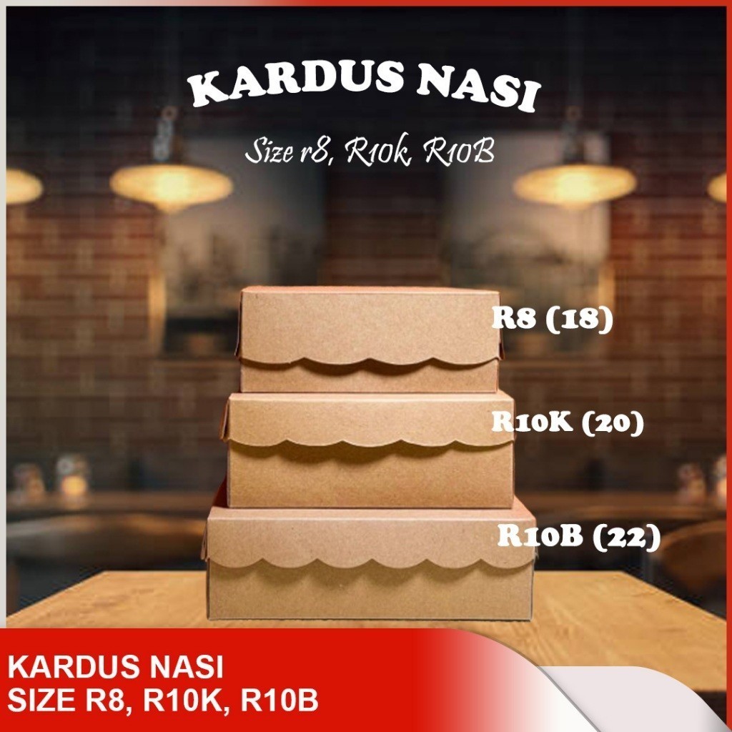 

Dus Kotak Nasi Catering Renda R8 R10K R10B NON LAMINASI / Dus Catering / Box Catering / Dus Nasi / Kotak Nasi Hajatan Isi 100 pcs