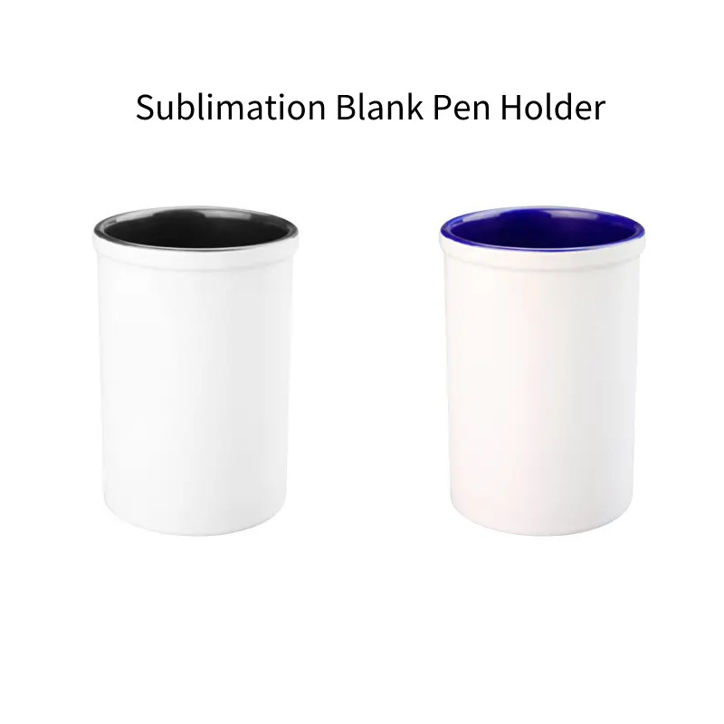 

Pencil Holder Sublimation Blank Pen Holder School Office Ceramics Desktop Stand Desk Organize For Custom Logo Photo