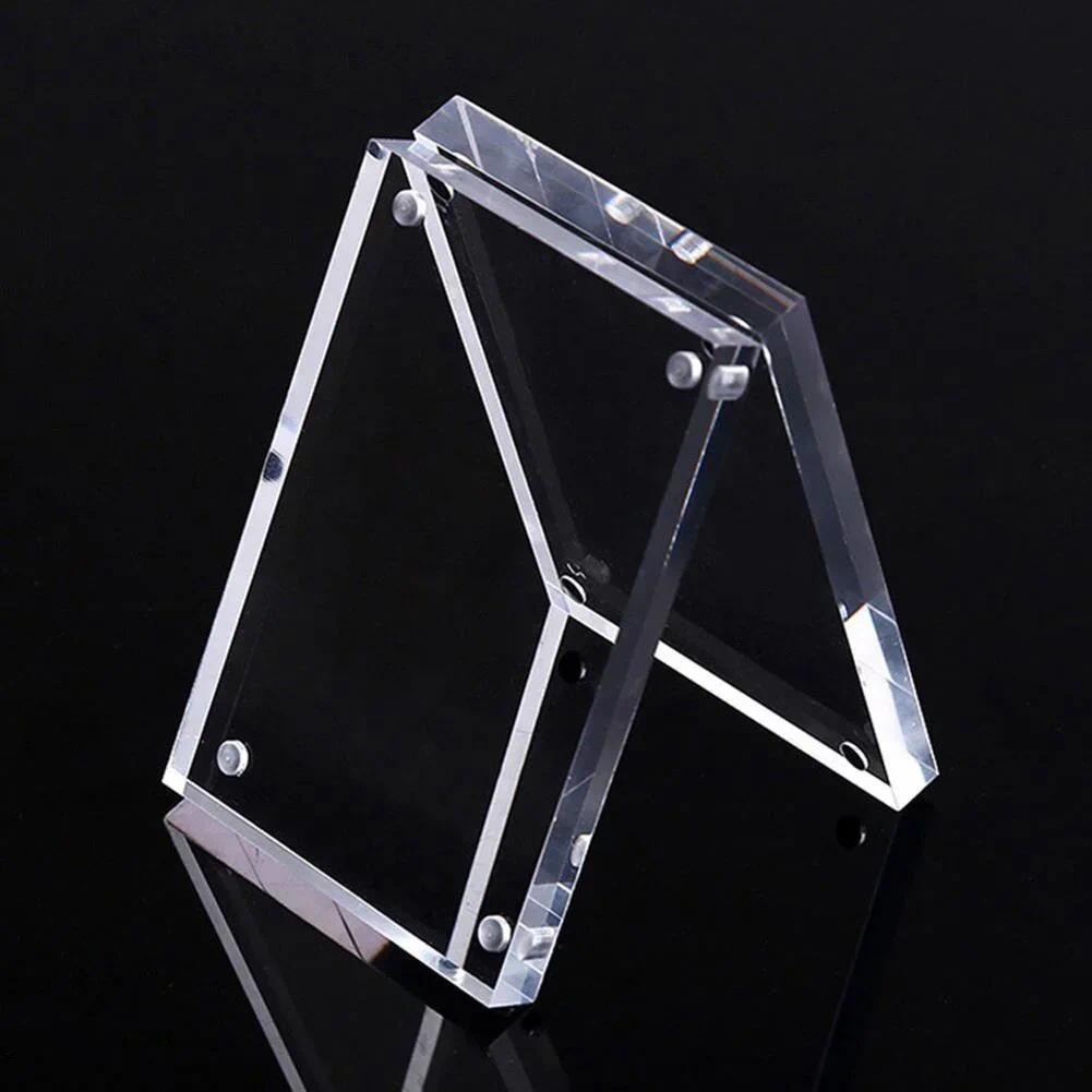 

Transparent Acrylic Photo Frame Magnetic Photocard Holder Poster Display Stand Album Poster Memo Board Frame Desktop Ornament