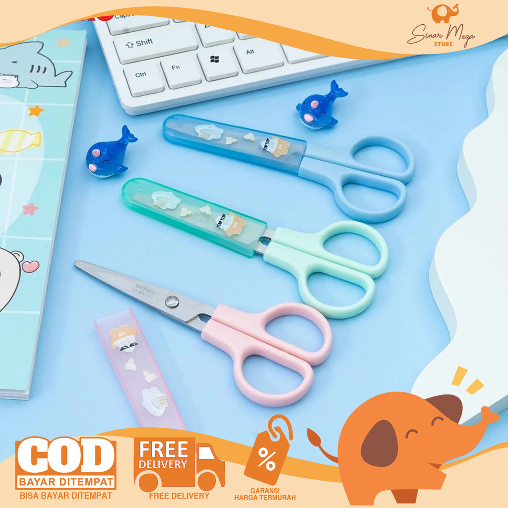 

JOYKO Kids Scissors Mini SC-40 RANDOM - Gunting Kecil Dengan Tutup Pelindung Murah