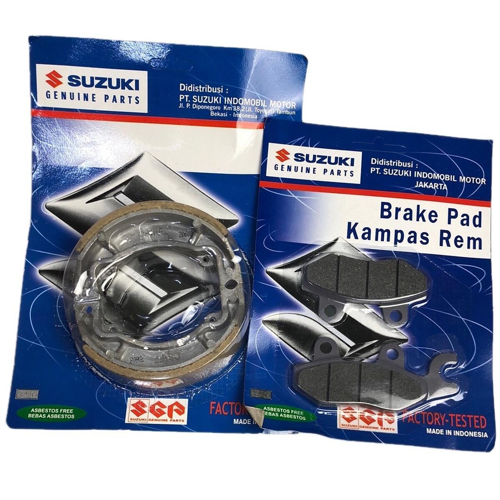 PAKET KAMPAS REM DEPAN BELAKANG TROMOL SUZUKI SMASH SHOGUN SGP TOP