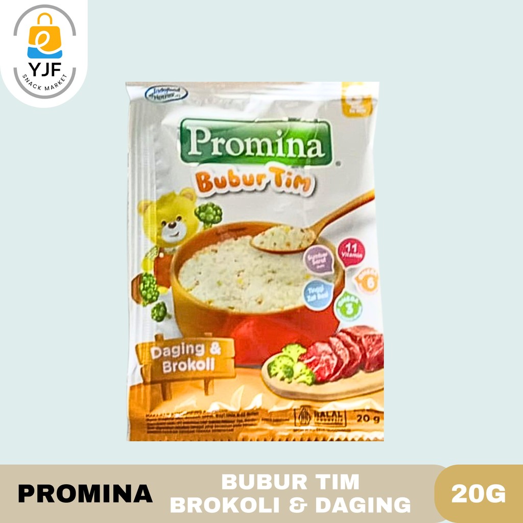 

Promina Bubur Tim 8+ 20g - 1 PCS / Bubur Tim Rasa Daging Brokoli / Bubur Bayi