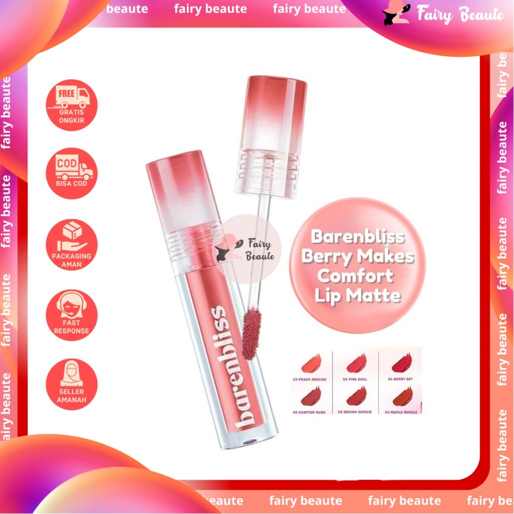 BNB barenbliss Peach Makes Perfect Lip Tint Korea Lip Gloss「24H Moisturizing」Baren Bliss