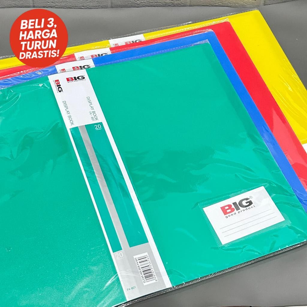 

SATUAN 1 BIJI Display Book Document Keeper Map Clear Holder Folio F4 Big 20 Lembar