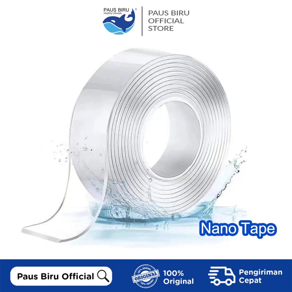 

Double Tape Nano Super Kuat Tanpa Bekas Selotip Premium Bening 2 Sisi Serbaguna