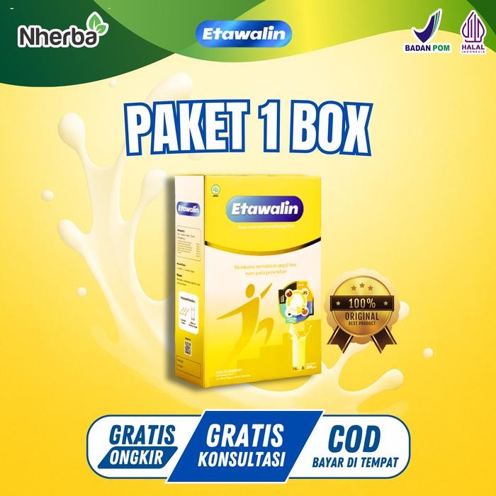 

[Best Seller] ETAWALIN ORIGINAL ASLI - Susu Kambing Etawa Bantu Atasi Asam Urat / Nyeri Sendi / Rematik Bebas Kolesterol - 1 Box