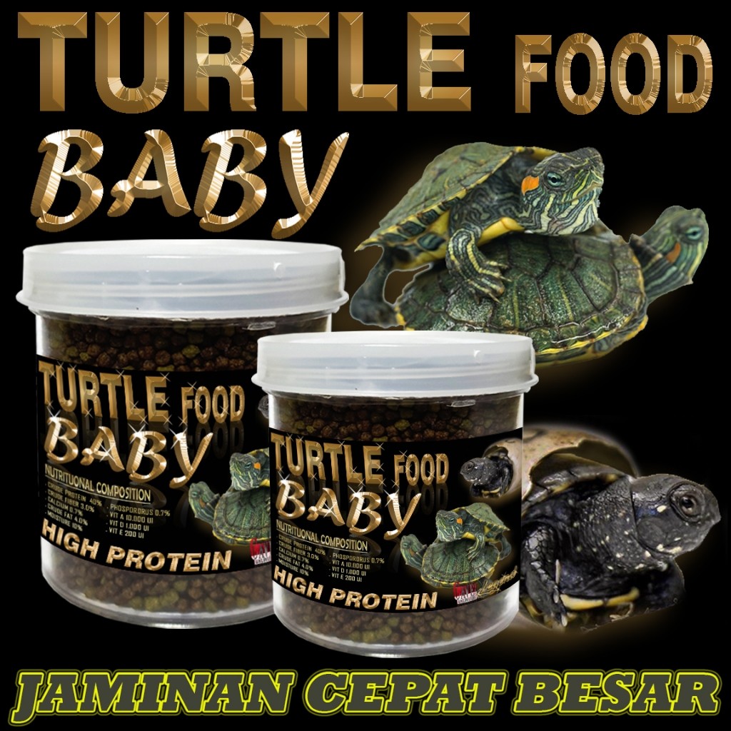 10 GR PAKAN BAYI ANAKAN KURA-KURA AIR BRAZIL REST CST ALIGATOR AMBON PICTA RAZOR DAMER PIPUT MONBI M