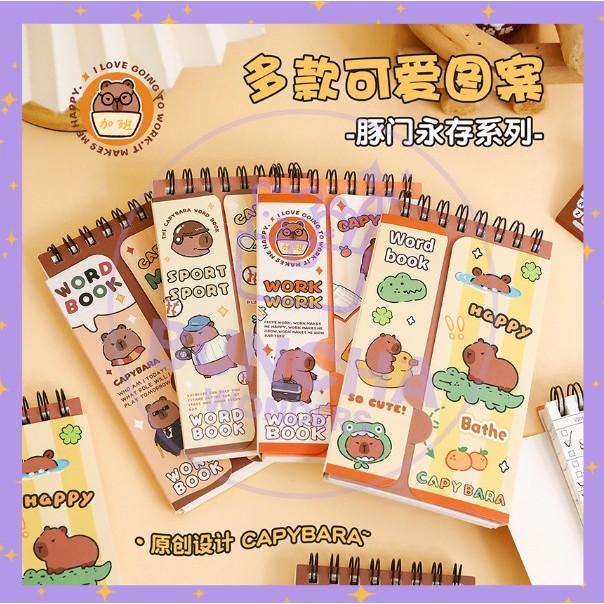 

BW Memory Notebook Hafalan Buku Tulis Sekolah Lucu Kapibara Besar Kuliah Estetik Stationery S-NB026