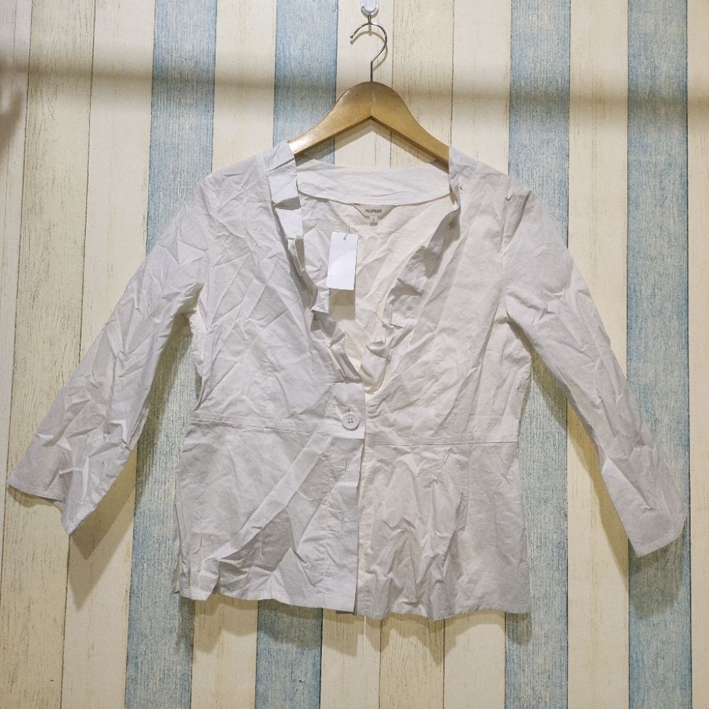 Blouse Cewek Putih Polos - Atasan Preloved