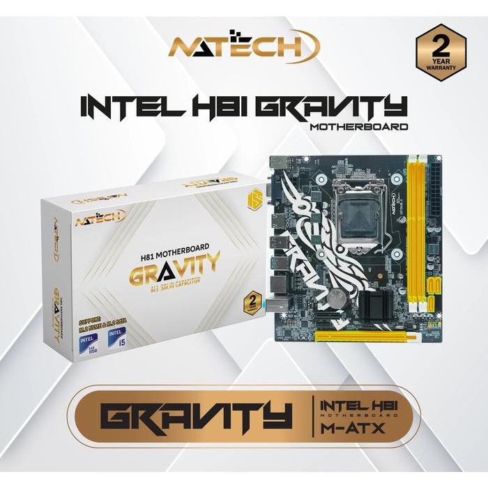 PROMO MOTHERBOARD NATECH GRAVIRY H81 LGA 1150 MOBO H81 GEN4 MOTHERBOARD H81 GEN 4 SUPPORT I3/I5/I7