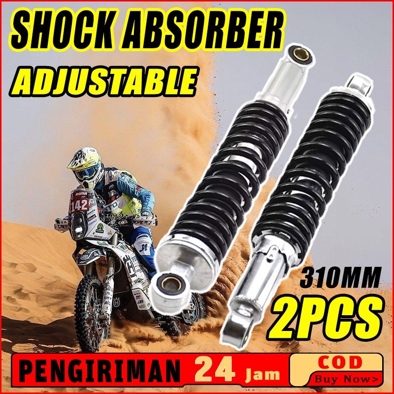 ALIANSHOP 2 Buah Shock Belakang Wave, Shockbreaker Kualitas Tinggi untuk Motor - Cocok untuk Semua J