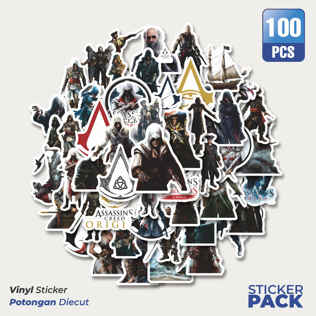 

Stiker Vinyl Stiker Game Series Assasin's Creed Universe Mix 2 Waterproof Aesthetic- Untuk Laptop, Motor, dan Helm - Paper Stationery Pack