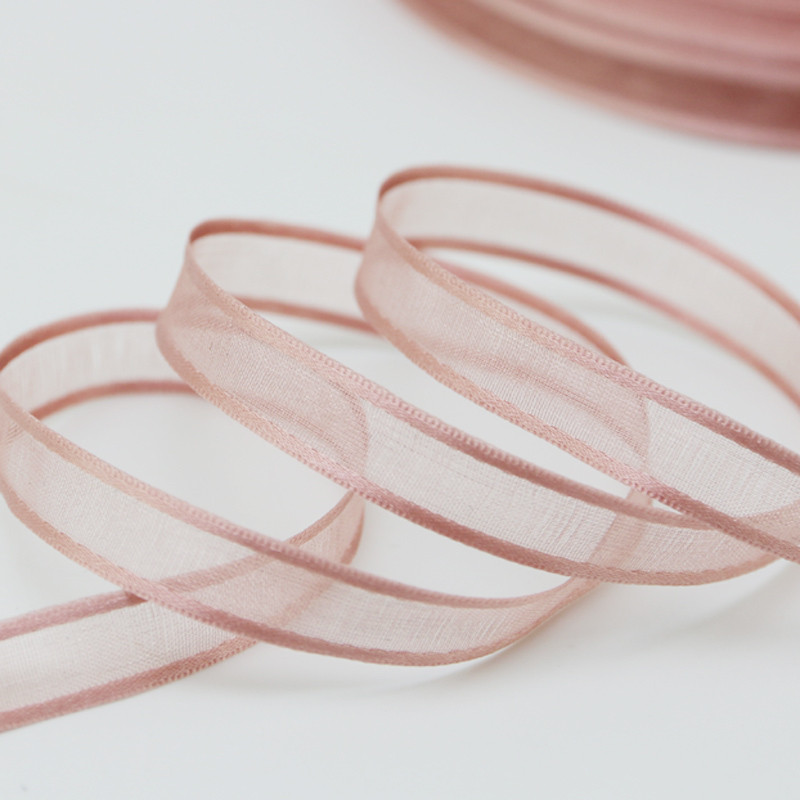 

(50 Yards/roll) 3/8'' (10mm) Width Broadside Organza Ribbons Wholesale Gift Wrapping Decoration Handmade DIY Ribbon