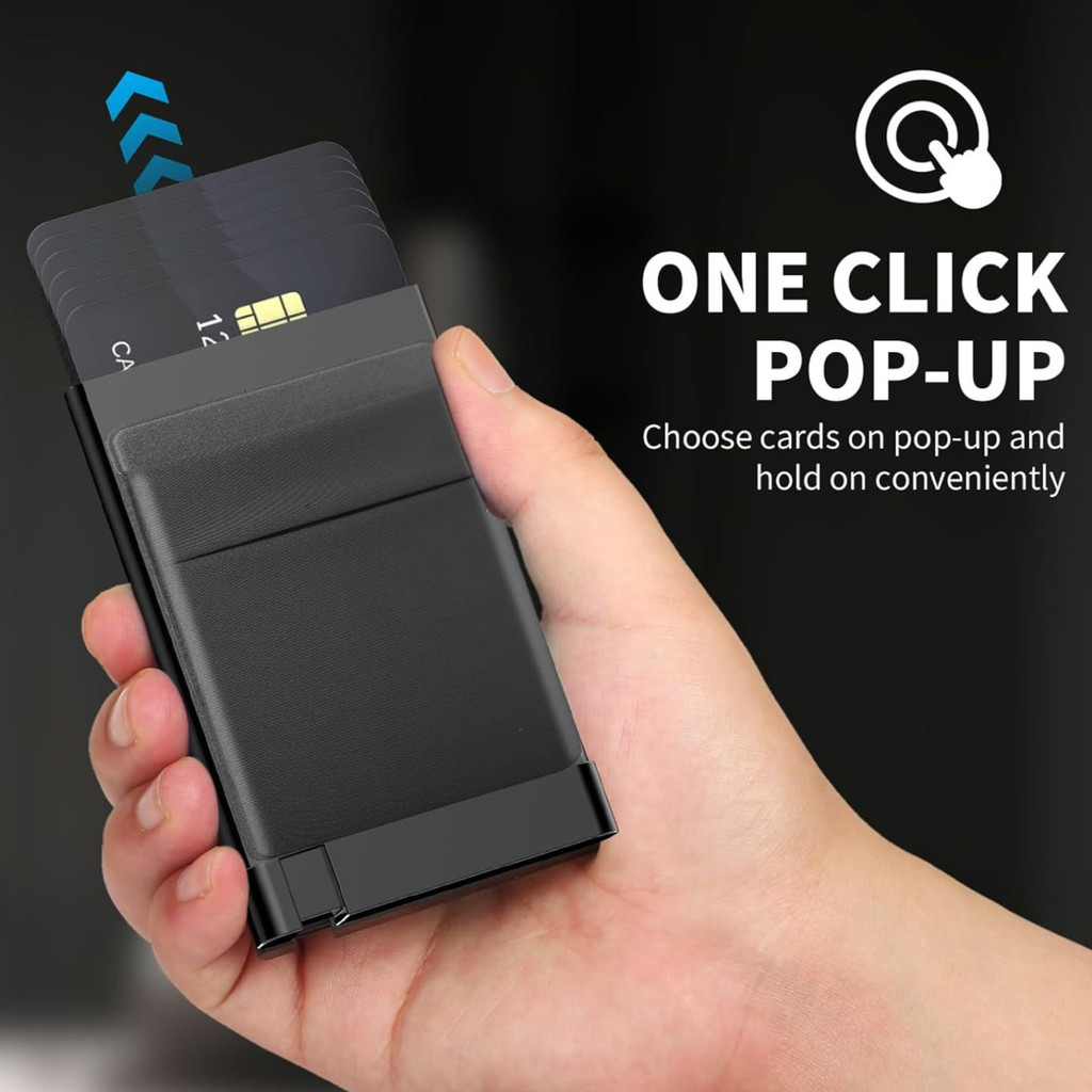 

Rfid Anti Blocking ID Bank Credit Card Holder Men Thin Slim Mini Minimalist Wallets Luxury Metal Bank ID Cardholer Case Wallet