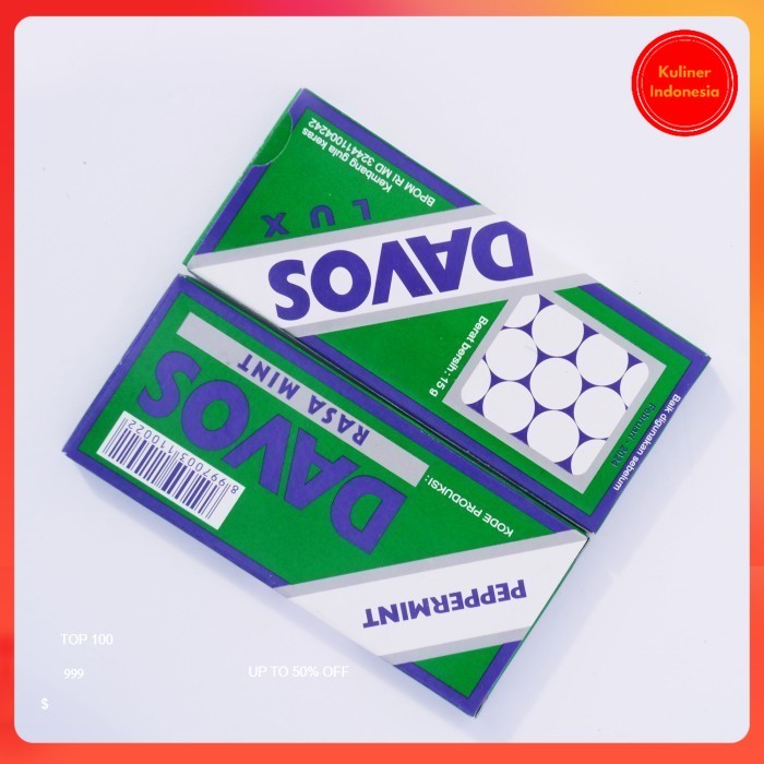 

Permen Jadul Rasa Mint Merk Davos Oleh Oleh Khas Purbalingga 1 pcs