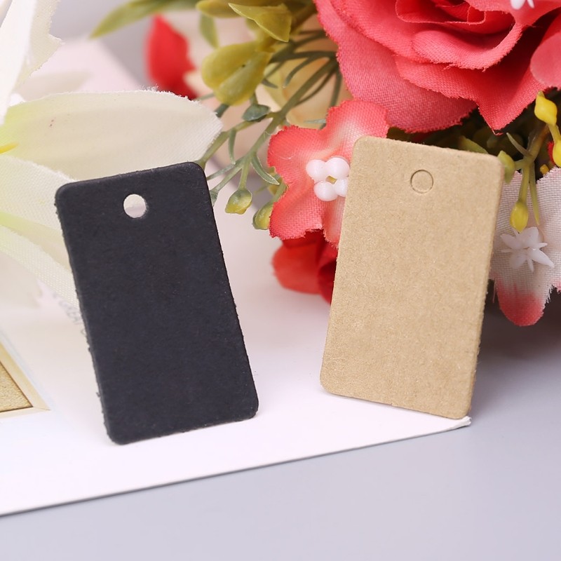 

100pcs Kraft Paper Gift Cards Hang Tags Jewelry Labels Tag Craft Decor 2x3.3cm 95AA