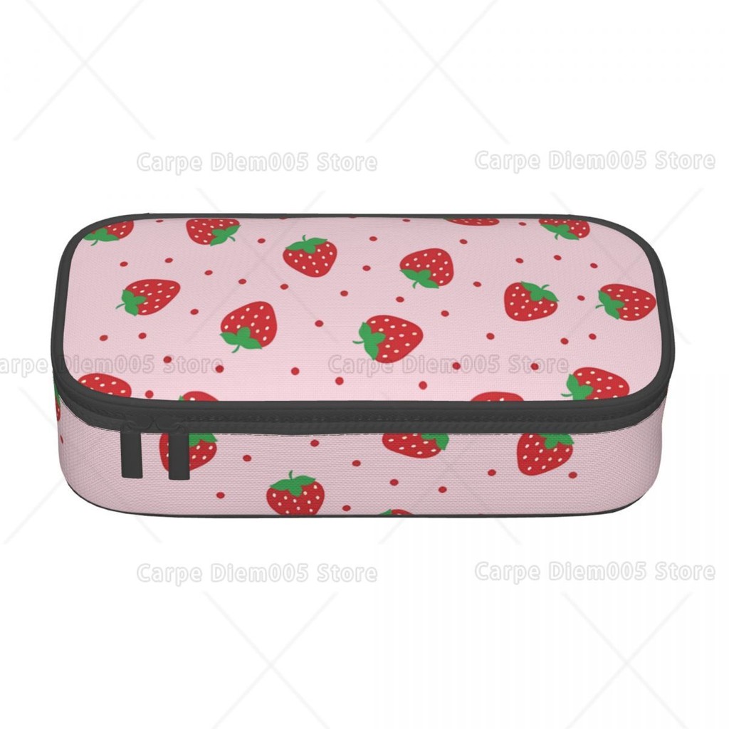 

Kawaii Strawberry Pencil Case Large Capacity for Girls Women Pink Makeup Bag Cosmetic Gift for Office Back To School