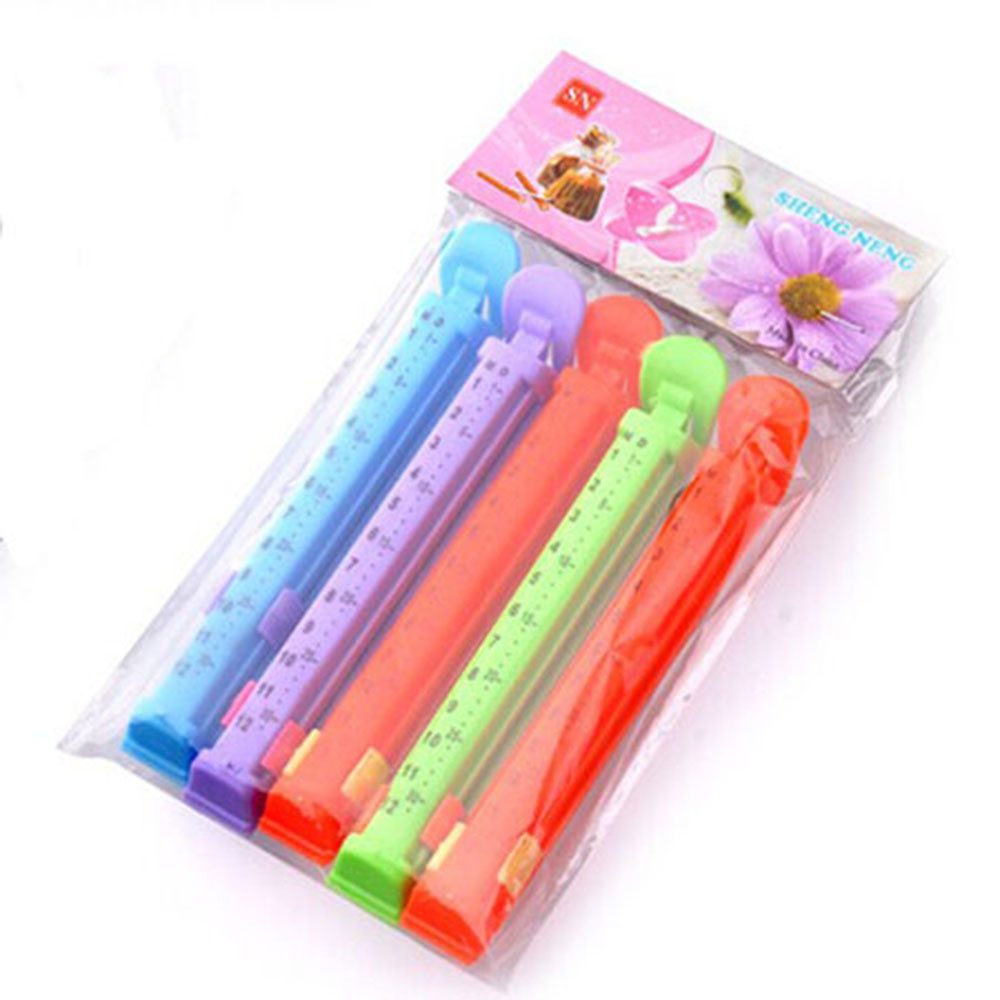 

Snack Sweets Food Sealing Clip Date Recordable Clamp 15pcs:Multicolor random