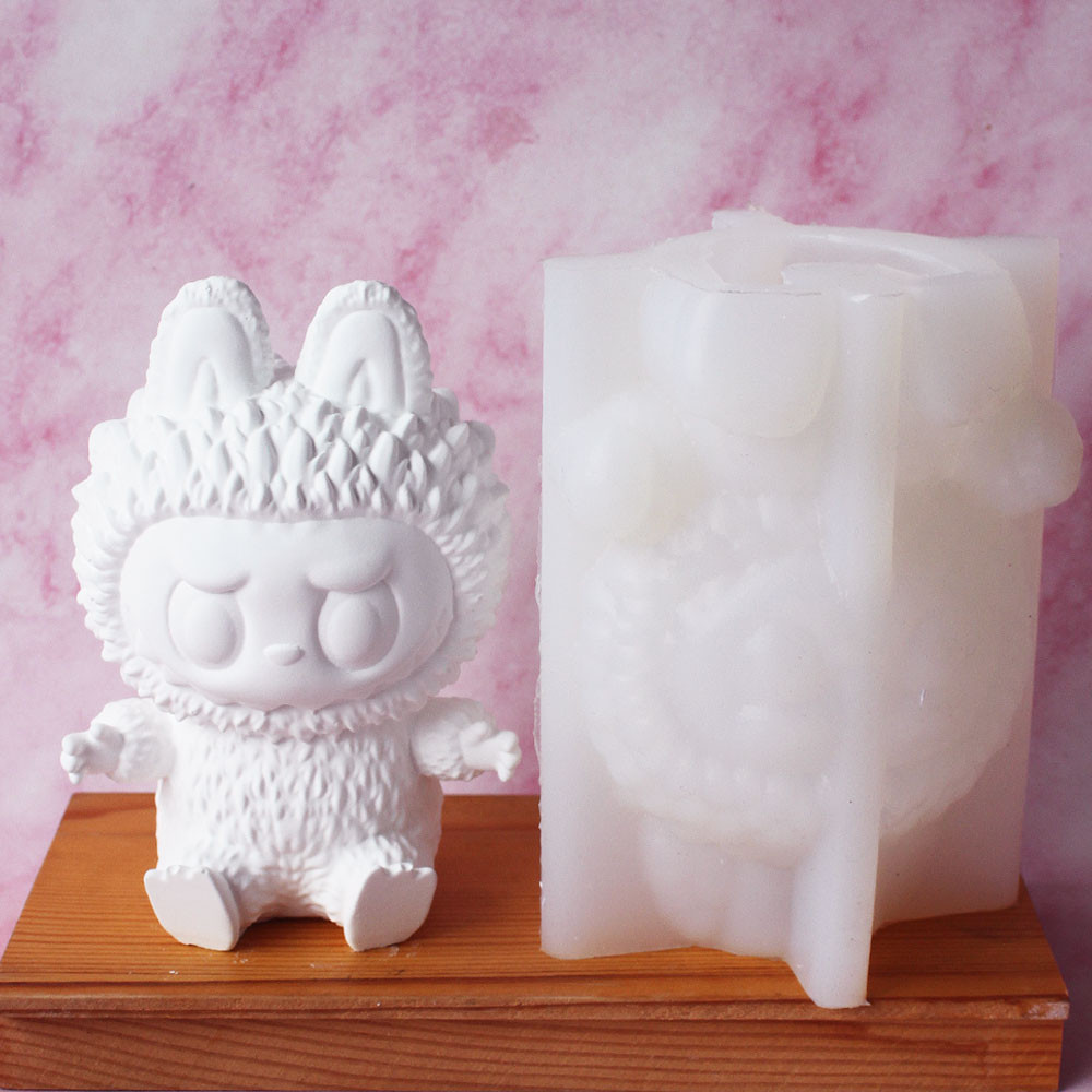 

Hot Popular Animal Cartoon Bubu Candle mould Lala Silicone Mold Gypsum Ornament Resin Handmade Glue Drip Household Supplies Gift