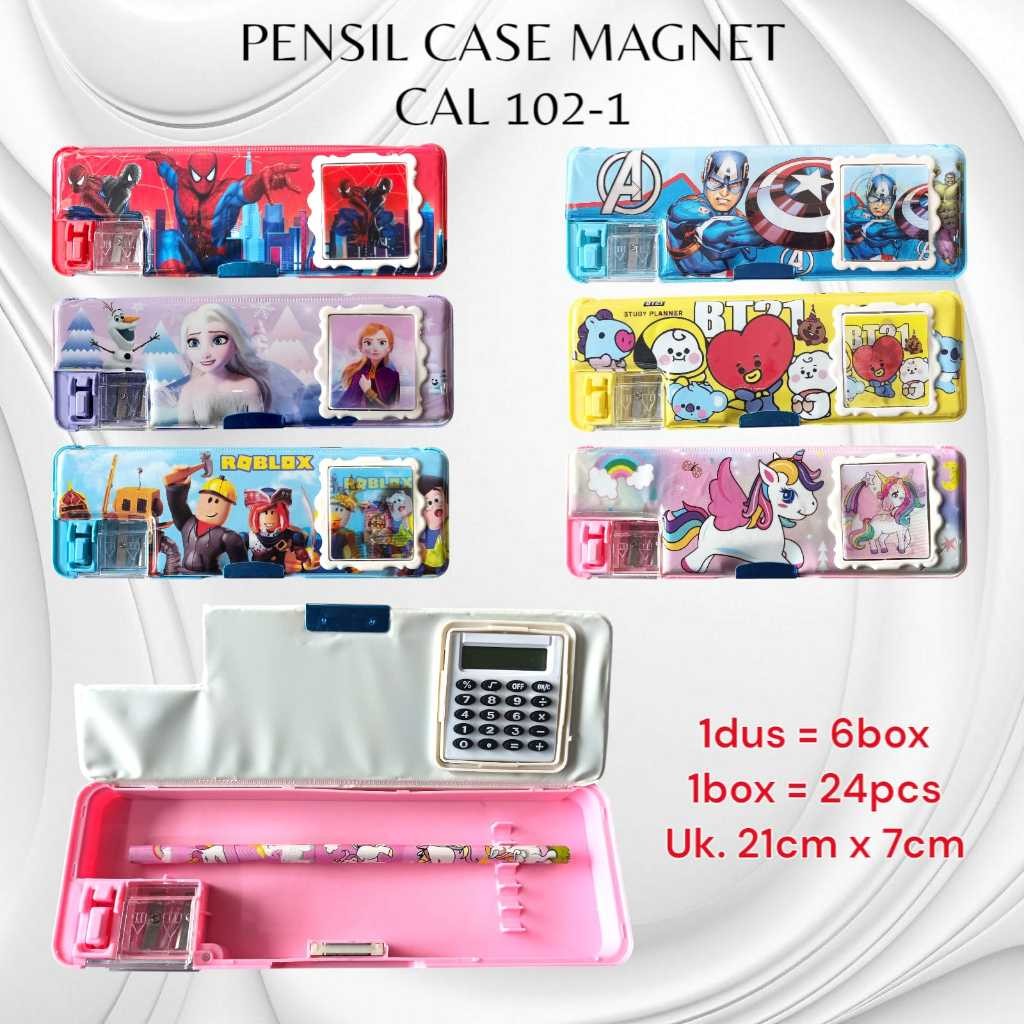

[SDW] pekanbaru/PENSIL CASE MAGNET CALKULATOR 102-1/ TEMPAT PENSIL MAGNET CALKULATOR