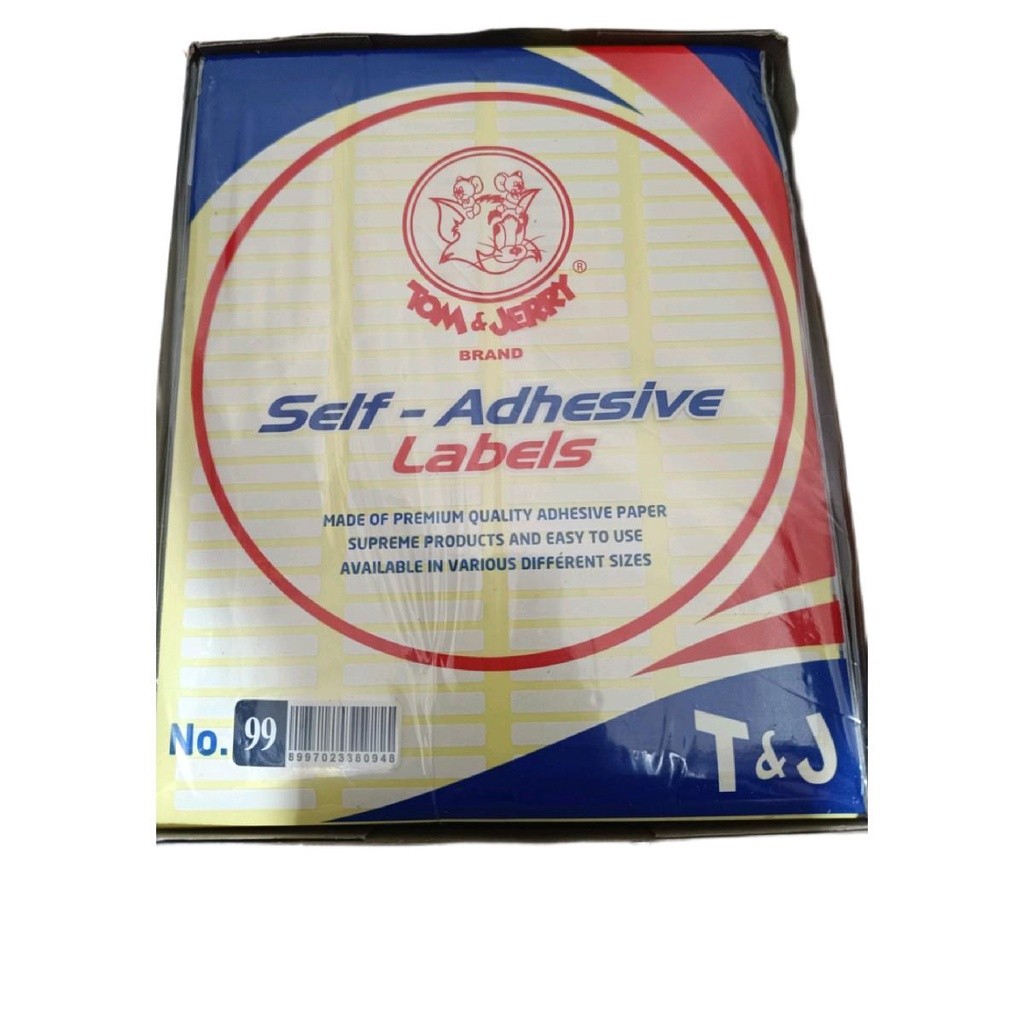 

Kertas Label Putih Tom Jerry T&J Ukuran 99 Isi 10 Lembar Per Pack
