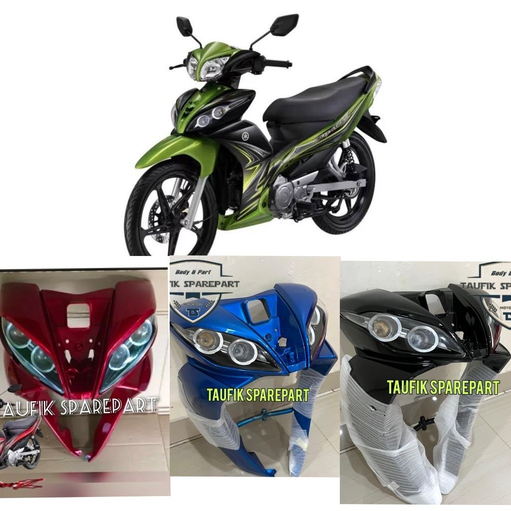KAP DEPAN TAMENG PLUS LAMPU SEIN JUPITER Z ROBOT 2010 - 2011 WARNA HITAM-MERAH-BIRU