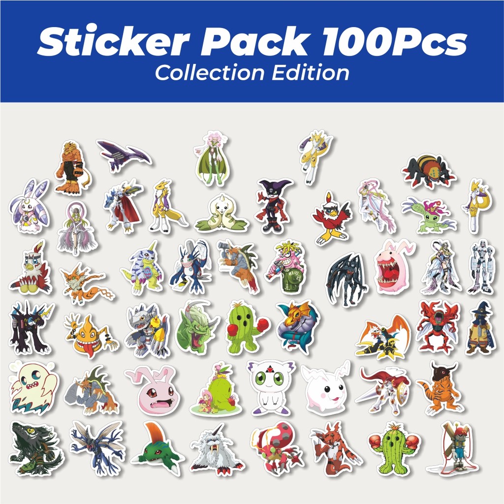 

Hot Stiker Anime Series Digimon Character Mix 3 Lucu Anti Air Stikers Berperekat Waterproof Sticker Decal Buat Motor Helm Buku Journal Koper Casing HP Laptop Botol Minum
