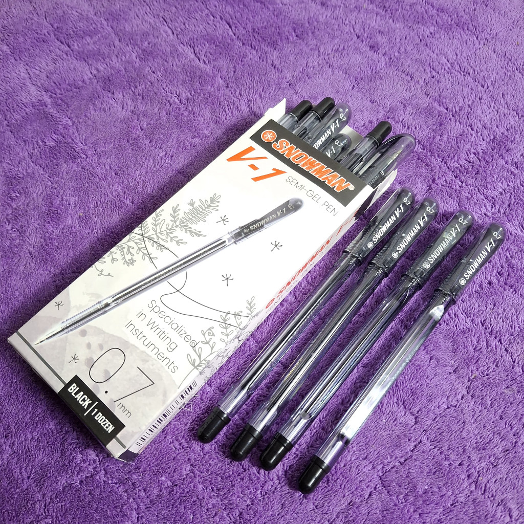 

(1PACK=12PCS) Pulpen / Bolpen Snowman V 1 Gel Pen