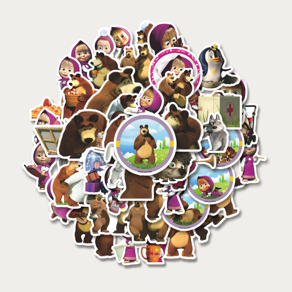 

Sticker Pack Stiker Kartun Series Masha And The Bear V1 | Sticker TUMBLR | Stiker LAPTOP KOPER HELM