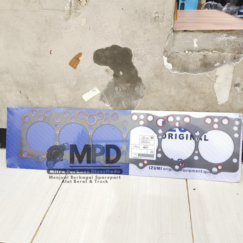 Gasket Cylinder Head Hitachi Zaxis 200 ZX200 6BG1T Gasket Head Izumi