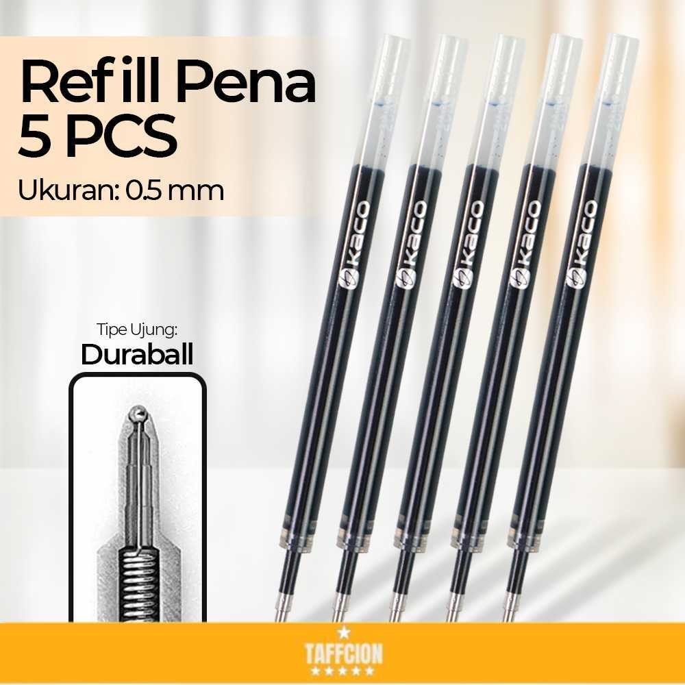

Kaco Isi Refill Pena Pulpen Gel 0.5mm Tinta Hitam 5PCS for Kaco TURBO - K1618